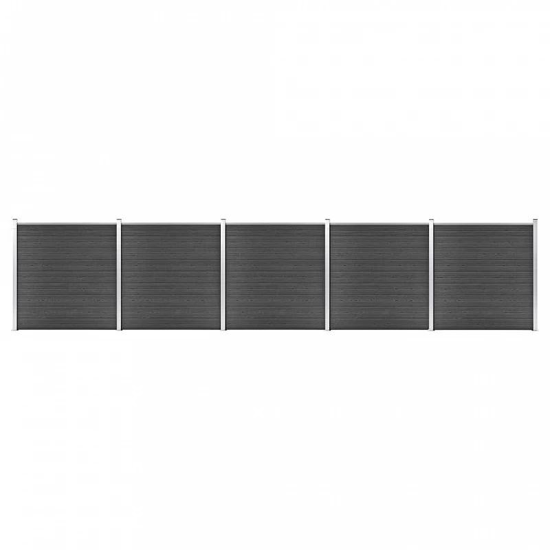 Acquista Set Pannelli di Recinzione in WPC 872x186 cm Nero con riferimento GHV-3070432 della ditta GARDENHOME