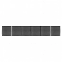 Acquista Set Pannelli di Recinzione in WPC 1045x186 cm Nero con riferimento GHV-3070433 della ditta GARDENHOME