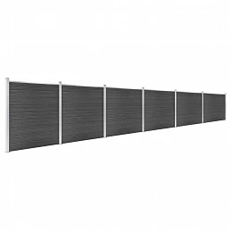 Acquista Set Pannelli di Recinzione in WPC 1045x186 cm Nero con riferimento GHV-3070433 della ditta GARDENHOME