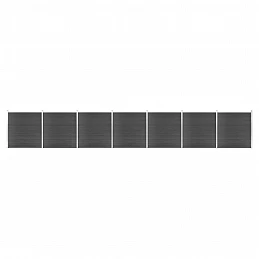 Acquista Set Pannelli di Recinzione in WPC 1218x186 cm Nero con riferimento GHV-3070434 della ditta GARDENHOME