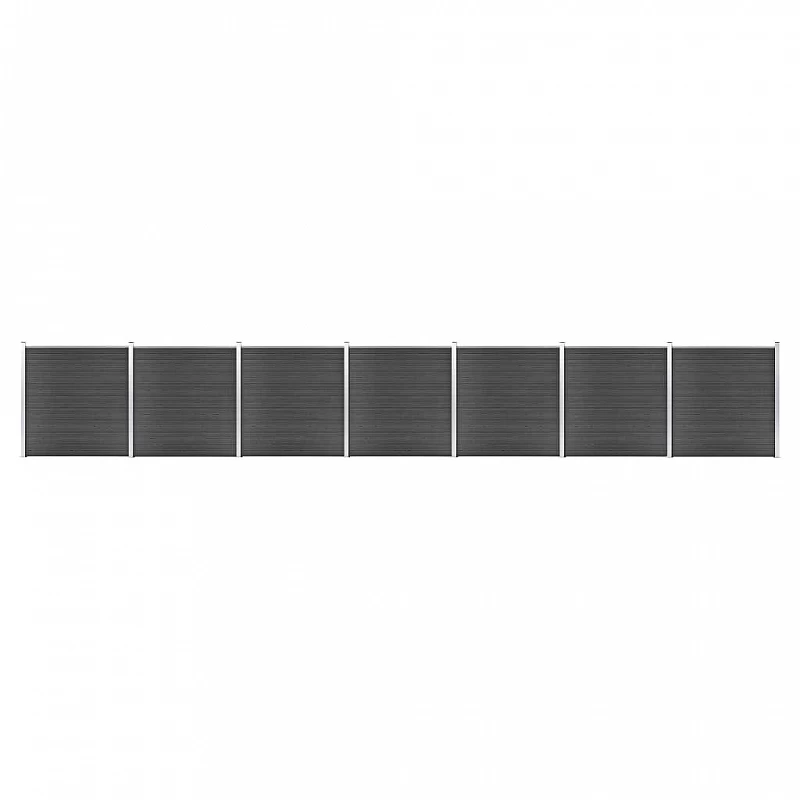 Acquista Set Pannelli di Recinzione in WPC 1218x186 cm Nero con riferimento GHV-3070434 della ditta GARDENHOME