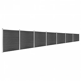 Acquista Set Pannelli di Recinzione in WPC 1218x186 cm Nero con riferimento GHV-3070434 della ditta GARDENHOME