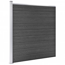 Acquista Set Pannelli di Recinzione in WPC 1218x186 cm Nero con riferimento GHV-3070434 della ditta GARDENHOME