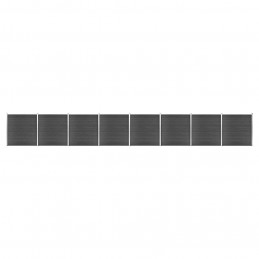 Acquista Set Pannelli di Recinzione in WPC 1391x186 cm Nero con riferimento GHV-3070435 della ditta GARDENHOME