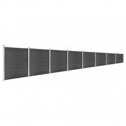 Acquista Set Pannelli di Recinzione in WPC 1391x186 cm Nero con riferimento GHV-3070435 della ditta GARDENHOME