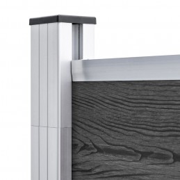 Acquista Set Pannelli di Recinzione in WPC 1391x186 cm Nero con riferimento GHV-3070435 della ditta GARDENHOME