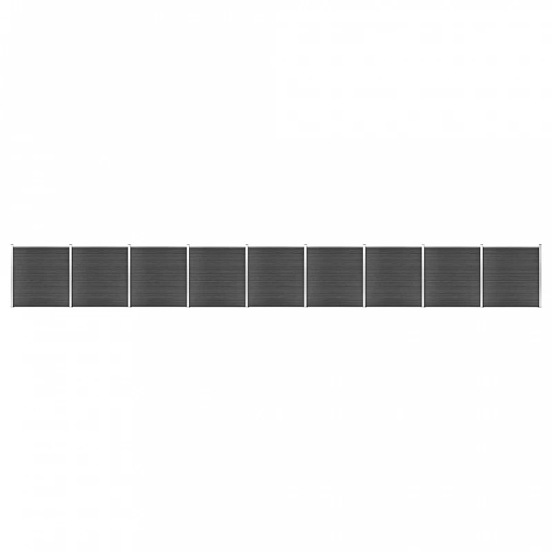 Acquista Set Pannelli di Recinzione in WPC 1564x186 cm Nero con riferimento GHV-3070436 della ditta GARDENHOME