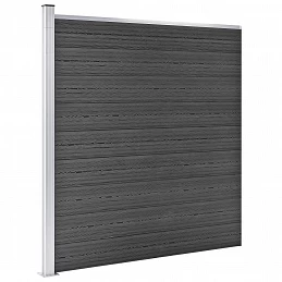 Acquista Set Pannelli di Recinzione in WPC 446x(105-186) cm Nero con riferimento GHV-3070438 della ditta GARDENHOME