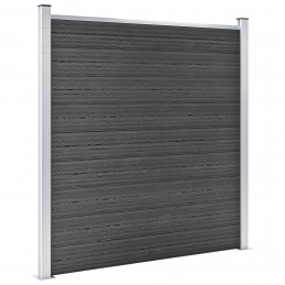 Acquista Set Pannelli di Recinzione in WPC 619x(105-186) cm Nero con riferimento GHV-3070439 della ditta GARDENHOME