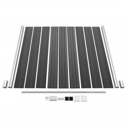 Acquista Set Pannelli di Recinzione in WPC 619x(105-186) cm Nero con riferimento GHV-3070439 della ditta GARDENHOME
