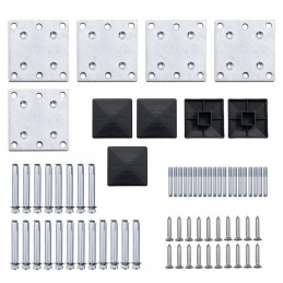 Acquista Set Pannelli di Recinzione in WPC 619x(105-186) cm Nero con riferimento GHV-3070439 della ditta GARDENHOME