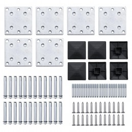 Acquista Set Pannelli di Recinzione in WPC 792x(105-186) cm Nero con riferimento GHV-3070440 della ditta GARDENHOME