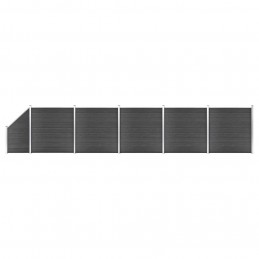 Acquista Set Pannelli di Recinzione in WPC 965x(105-186) cm Nero con riferimento GHV-3070441 della ditta GARDENHOME