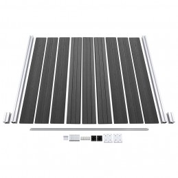 Acquista Set Pannelli di Recinzione in WPC 965x(105-186) cm Nero con riferimento GHV-3070441 della ditta GARDENHOME