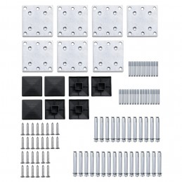 Acquista Set Pannelli di Recinzione in WPC 965x(105-186) cm Nero con riferimento GHV-3070441 della ditta GARDENHOME