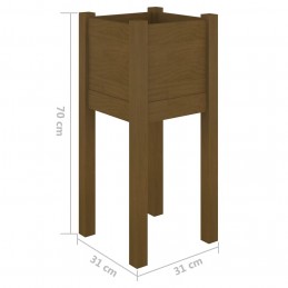 Acquista Fioriere da Giardino 2 pz Miele 31x31x70 cm in Legno di Pino con riferimento GHV-810786 della ditta GARDENHOME