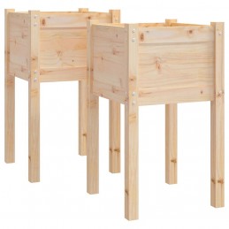 Acquista Fioriere da Giardino 2 pz 40x40x70 cm in Legno Massello di Pino con riferimento GHV-810790 della ditta GARDENHOME