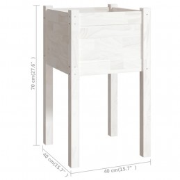 Acquista Fioriera da Giardino Bianca 40x40x70 cm Legno Massello di Pino con riferimento GHV-810791 della ditta GARDENHOME