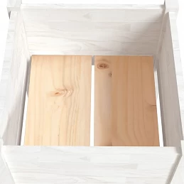 Acquista Fioriere da Giardino 2 pz Bianche 40x40x70 cm in Legno di Pino con riferimento GHV-810792 della ditta GARDENHOME