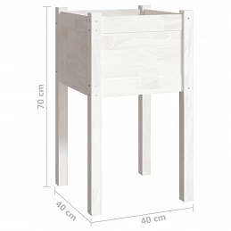 Acquista Fioriere da Giardino 2 pz Bianche 40x40x70 cm in Legno di Pino con riferimento GHV-810792 della ditta GARDENHOME