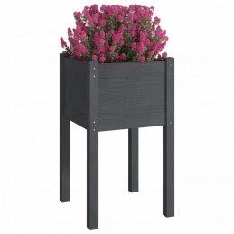 Acquista Fioriere da Giardino 2 pz Grigie 40x40x70 cm in Legno di Pino con riferimento GHV-810794 della ditta GARDENHOME