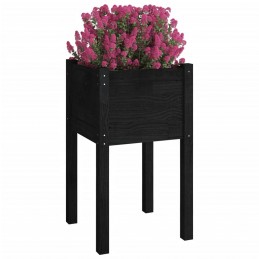 Acquista Fioriera da Giardino Nera 40x40x70 cm in Legno Massello di Pino con riferimento GHV-810797 della ditta GARDENHOME