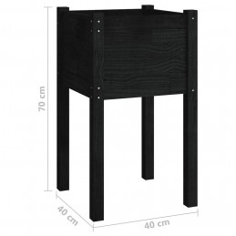 Acquista Fioriera da Giardino Nera 40x40x70 cm in Legno Massello di Pino con riferimento GHV-810797 della ditta GARDENHOME