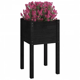 Acquista Fioriere da Giardino 2 pz Nere 40x40x70 cm in Legno di Pino con riferimento GHV-810798 della ditta GARDENHOME