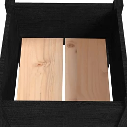 Acquista Fioriere da Giardino 2 pz Nere 40x40x70 cm in Legno di Pino con riferimento GHV-810798 della ditta GARDENHOME
