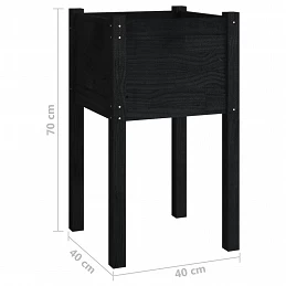 Acquista Fioriere da Giardino 2 pz Nere 40x40x70 cm in Legno di Pino con riferimento GHV-810798 della ditta GARDENHOME