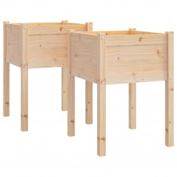 Acquista Fioriere da Giardino 2 pz 50x50x70 cm in Legno Massello di Pino con riferimento GHV-810800 della ditta GARDENHOME