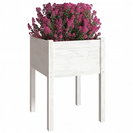 Acquista Fioriera da Giardino Bianca 50x50x70 cm Legno Massello di Pino con riferimento GHV-810801 della ditta GARDENHOME