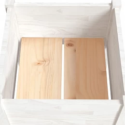 Acquista Fioriera da Giardino Bianca 50x50x70 cm Legno Massello di Pino con riferimento GHV-810801 della ditta GARDENHOME