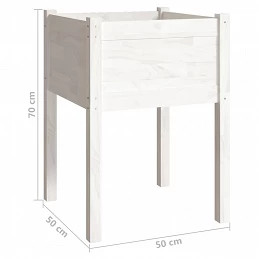 Acquista Fioriera da Giardino Bianca 50x50x70 cm Legno Massello di Pino con riferimento GHV-810801 della ditta GARDENHOME