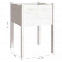 Acquista Fioriere da Giardino 2 pz Bianche 50x50x70 cm Massello di Pino con riferimento GHV-810802 della ditta GARDENHOME