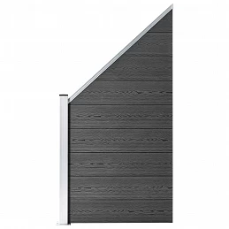 Acquista Set Pannelli di Recinzione in WPC 1138x(105-186) cm Nero con riferimento GHV-3070442 della ditta GARDENHOME