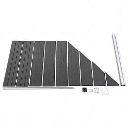 Acquista Set Pannelli di Recinzione in WPC 1138x(105-186) cm Nero con riferimento GHV-3070442 della ditta GARDENHOME