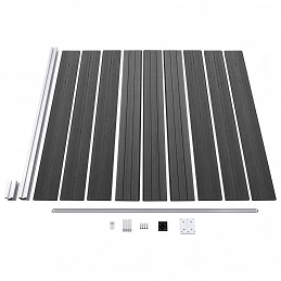 Acquista Set Pannelli di Recinzione in WPC 1138x(105-186) cm Nero con riferimento GHV-3070442 della ditta GARDENHOME