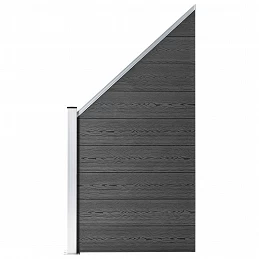 Acquista Set Pannelli di Recinzione in WPC 1311x(105-186) cm Nero con riferimento GHV-3070443 della ditta GARDENHOME