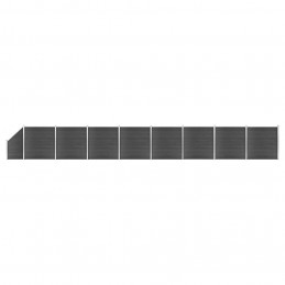 Acquista Set Pannelli di Recinzione in WPC 1484x(105-186) cm Nero con riferimento GHV-3070444 della ditta GARDENHOME