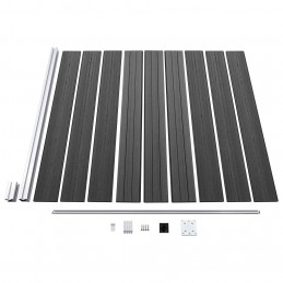 Acquista Set Pannelli di Recinzione in WPC 1484x(105-186) cm Nero con riferimento GHV-3070444 della ditta GARDENHOME