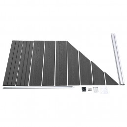 Acquista Set Pannelli di Recinzione in WPC 1657x(105-186) cm Nero con riferimento GHV-3070445 della ditta GARDENHOME