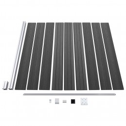 Acquista Set Pannelli di Recinzione in WPC 1657x(105-186) cm Nero con riferimento GHV-3070445 della ditta GARDENHOME