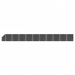 Acquista Set Pannelli di Recinzione in WPC 1830x(105-186) cm Nero con riferimento GHV-3070446 della ditta GARDENHOME