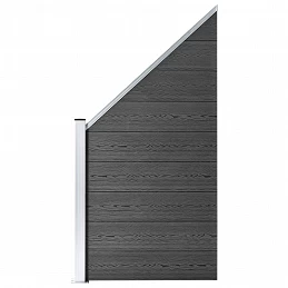 Acquista Set Pannelli di Recinzione in WPC 1830x(105-186) cm Nero con riferimento GHV-3070446 della ditta GARDENHOME