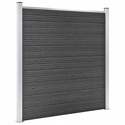 Acquista Set Pannelli di Recinzione in WPC 1830x(105-186) cm Nero con riferimento GHV-3070446 della ditta GARDENHOME