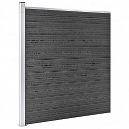 Acquista Set Pannelli di Recinzione in WPC 1830x(105-186) cm Nero con riferimento GHV-3070446 della ditta GARDENHOME