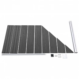 Acquista Set Pannelli di Recinzione in WPC 1830x(105-186) cm Nero con riferimento GHV-3070446 della ditta GARDENHOME
