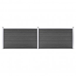Acquista Set Pannelli di Recinzione in WPC 353x105 cm Nero con riferimento GHV-3070447 della ditta GARDENHOME
