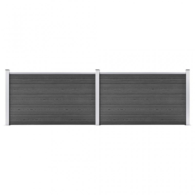 Acquista Set Pannelli di Recinzione in WPC 353x105 cm Nero con riferimento GHV-3070447 della ditta GARDENHOME